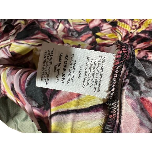 4X Terra & Sky Black Label Women's Plus Size Pleated Off the Shoulder Midi Dress - Picture 6 of 6